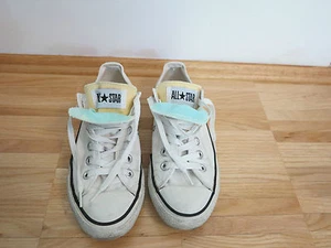Converse All Star Gr 37 aus USA Rarität weiß Streifen schwarz Chuck Kult Pastell - Bild 1 von 3