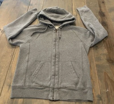 Мужская куртка с капюшоном J.Crew Teddy Bear с длинным рукавом однотонная серая на молнии размер: L - Изображение 1 из 4