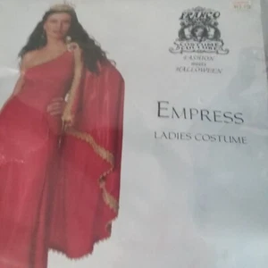 Franco Empress Ladies Costume Sz Medium 8-10 Red Dress & Crown Halloween Cosplay - Picture 1 of 12