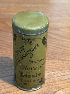 scatola in latta-Polvere Asciugante Farmacia Ravasini Trieste-Italy’900 - Foto 1 di 4