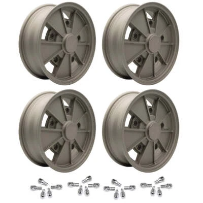 Paquete de rueda de 5 tacos para VW Bug bronce GTV 2 Empi BRM 15" X 5", tacos cromados Foto 1 de 4