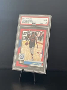 Donruss Tobias Harris Red Holo Laser 2022 PSA 9 Philadelphia 76ers - Imagen 1 de 2