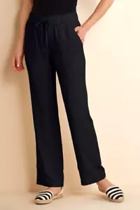 Neu mit Etikett weiche Umgebung schwarze elastische Krawatte-Taille Tallie Hose Größe 2X (22) - Bild 1 von 6
