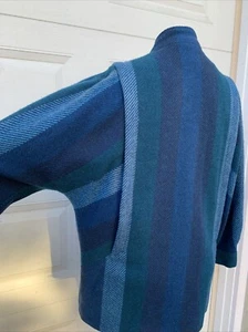 Avoca Collection Vintage 100% Wool Blue Green Jacket Made in Ireland Sz M/L - Picture 1 of 18