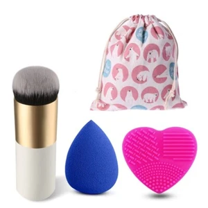 Makeup Foundation Brushes And Makeup Sponge Puff Beauty Cosmetic Tools With Bag - Picture 1 of 10