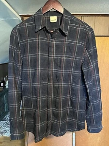 Baldwin Jeans Kansas City Men’s Button Down Plaid Shirt XS Linen Cotton Blend - Picture 1 of 6