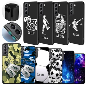 Football Personalised Name Boys Phone Case Cover For Samsung Galaxy S22 S23 S24 - Picture 1 of 102
