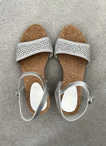 Lotus Silver Sparkly Wedge Sandals Size 6, Hardly Worn - Picture 1 of 5