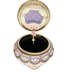 Vtg Rare The San Francisco Music Box Company Ballerina Musical Hinged Trinket - Picture 1 of 16