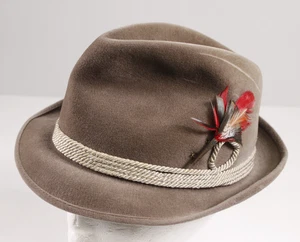 Florentine by Disney Fedora Hat Sz 6 7/8 Gray Felt Vintage New York - Picture 1 of 7