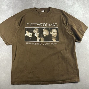 Fleetwood Mac 2009 Unleashed Tour Men's 2XL Brown T-Shirt Allstyle Tag Y2K - Picture 1 of 9