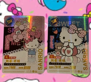 2 Sanrio SUPER RARE NEW TRADING CARDS HELLO KITTY Glitter New✨ - Picture 1 of 5
