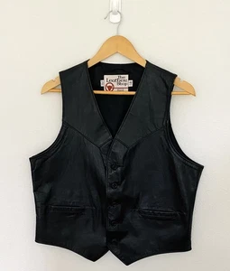 VTG Sears The Leather Shop Western Vest Men's 40 Reg Ranch Rodeo Cowboy 70s F2 - Picture 1 of 6