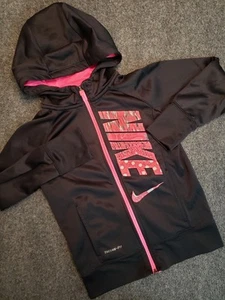 Nike Girls Soft Shell Hooded Zip Jacket Therma Fit Medium - Picture 1 of 5