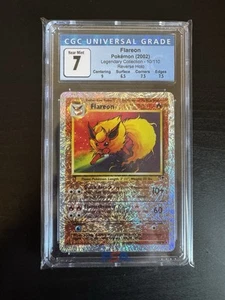 Flareon 10/110 Reverse Holo Legendary Collection Pokemon Card CGC 7 Sub Grades - Picture 1 of 6
