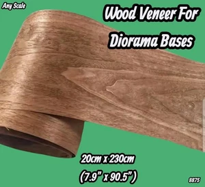 Wood Veneer For Trimming Scale Model Diorama Display Bases 1 Roll 8" x 90" #8875 - Picture 1 of 4