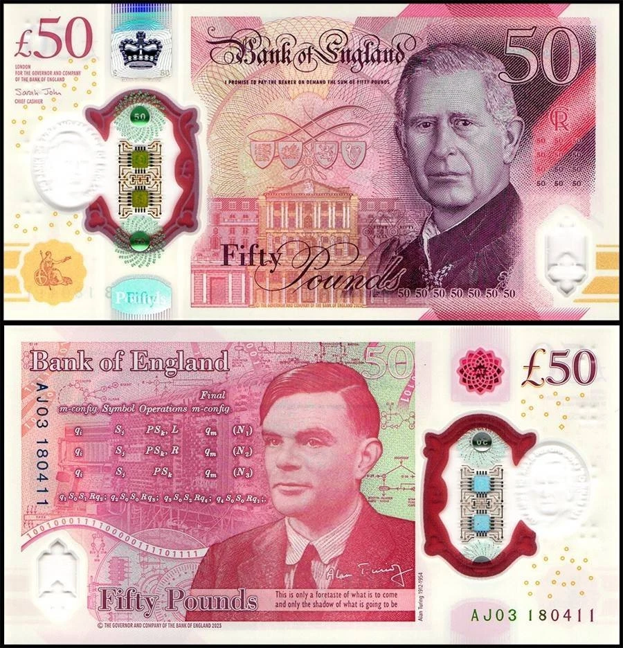 Great Britain - England 50 Pounds Sterling, 2023, P-401, UNC Polymer - Image 1 of 1