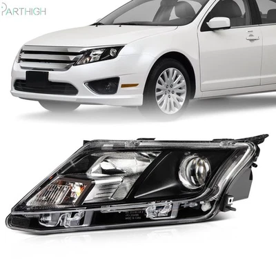 适用于 2010 - 2011 2012 年福特 Fusion 车头灯总成黑色外壳左侧 — 第 1/4 张图片