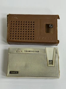 Radio Transistores Trancel Seis Modelo T-11 con Estuche de Cuero De Colección Japón SIN PROBAR - Imagen 1 de 17