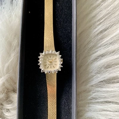 Vintage DEAUVILLE By Armitron Watch Gold Tone Diamond Quartz * Untested * - Image 1 of 4