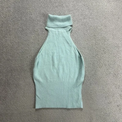 BENETTON Damen Weste Pullover G S Wolle Angora Sweater Strickpullover 14304 Grün - Bild 1 von 4