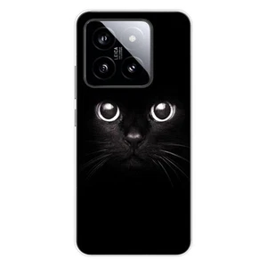Coque en silicone - Compatible Xiaomi 14 Pro - design yeux de chat - Photo 1 sur 6