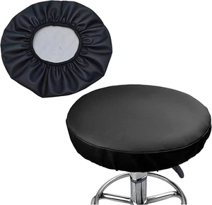 Hefei 2PCS round Faux Leather Bar Stool Cover Waterproof Seat Cushion Chair Slip - Picture 1 of 12