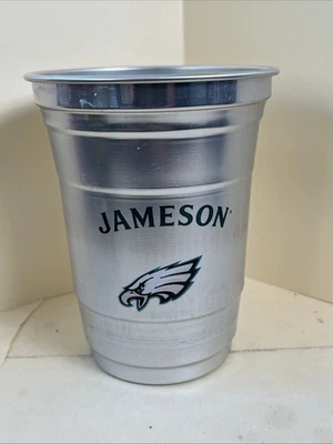 "TAZA DE ALUMINIO DE WHISKY IRLANDÉS DE COLECCIÓN PHILADELPHIA EAGLES JAMESON 5"" NFL SUPER BOWL Foto 1 de 4