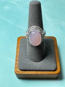 Lavender Oval Gemstone Silver Ring SZ. 7 ~ 759 - Picture 1 of 7