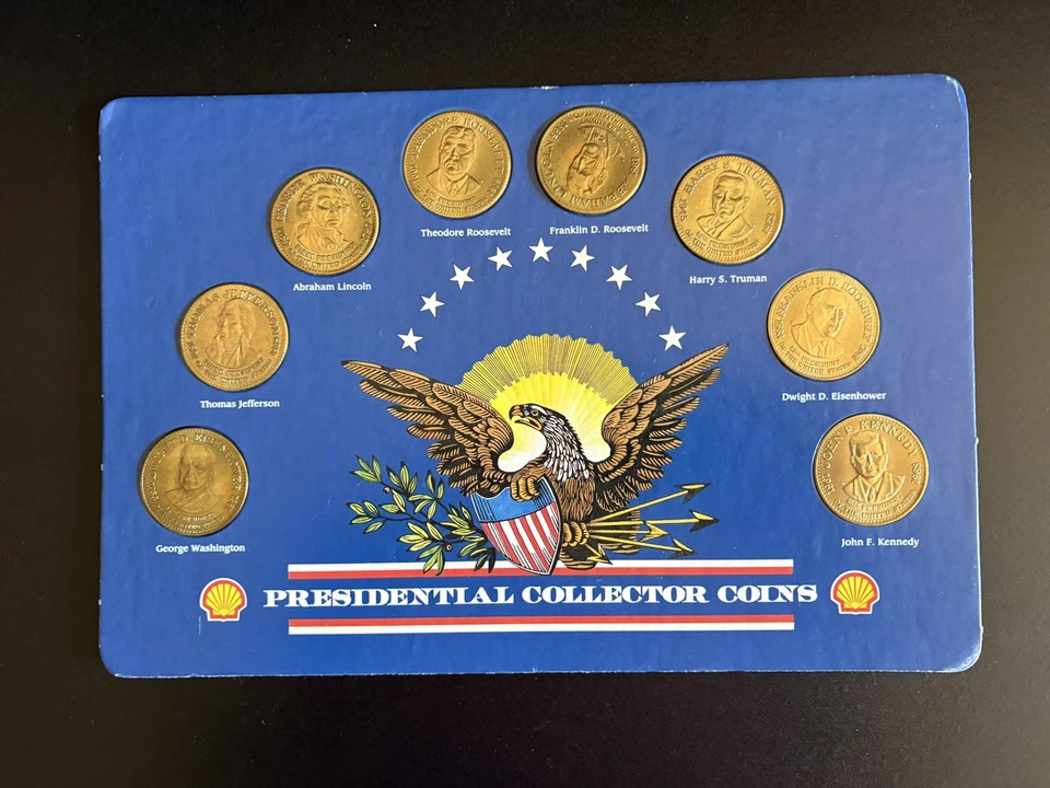 Shell Presidential Collector Coin Collection Set 1992 8 Coins Complete Set - Image 1 of 1