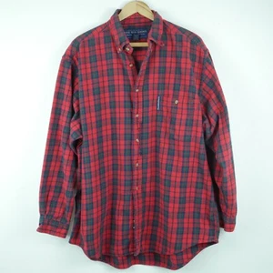 Abercrombie & Fitch Large The Big Shirt Vintage Red Plaid 80s Preppy Classic - Picture 1 of 8
