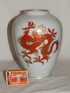 Vase ROTER MING - DRACHE  Wallendorf - Picture 1 of 7