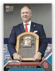 🟦 SCOTT ROLEN Hall of Fame BLUE Parallel 22/49 Cardinals 2023 Topps Now #610 🔥 - Picture 1 of 2