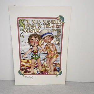 Mary Engelbreit She Sells Sea Cardstock Print Magazine Pulls Pages For Framing - Picture 1 of 14