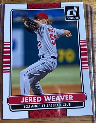 2015 Donruss Jered Weaver 美国职棒大联盟棒球卡洛杉矶天使队 #103 — 第 1/2 张图片