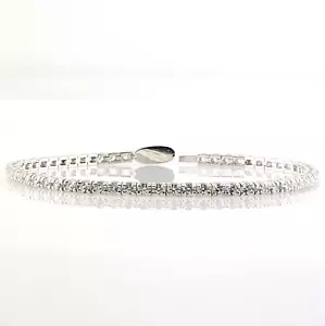 BRACCIALE TENNIS ARGENTO 925 RODIATO CON ZIRCONI DONNA UOMO TOP QUALITÀ ITALIANA - Bild 1 von 11