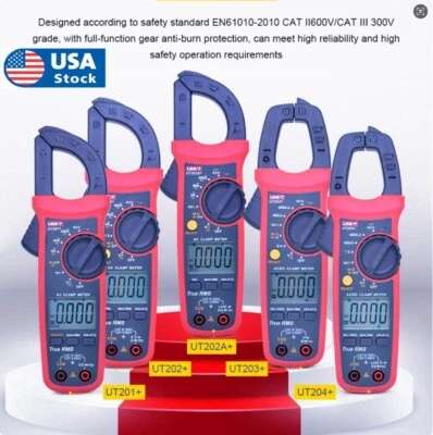 UNIT UNI-T True RMS Digital Clamp Meter Auto Range Multimeter AC DC Volt Amp NCV Test