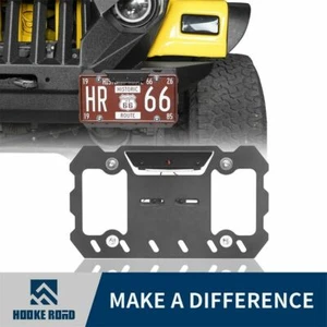 Hooke Road Front License Plate Mount w/Light For Toyota Ford Dodge Ram Jeep Car - Picture 1 of 12