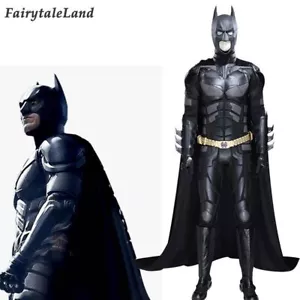 Costume Cosplay Cavaliere Oscuro Batman Bruce Wayne Abito Cosplay Plate Oggetto di scena di Halloween - Foto 1 di 22