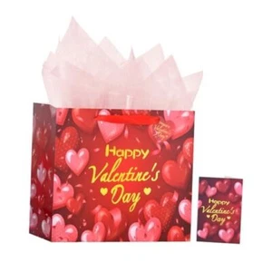 13" Valentines Gift Bags, Valentines Bags 13 Inches Valentines Day Gift Bags - Picture 1 of 7