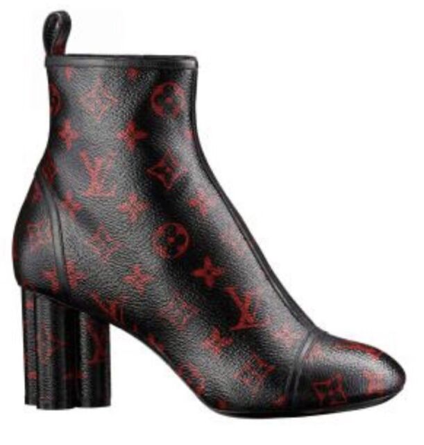 Louis Vuitton Ebene Monogram Mini Lin Studded Ankle Boots Size 8/38.5 -  Yoogi's Closet