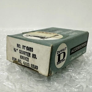 NOS DEWALT 3/4" QUARTER ROUND KNIVES NO. 6463 For 6480 HEAD RT Vintage RARE - Picture 1 of 10