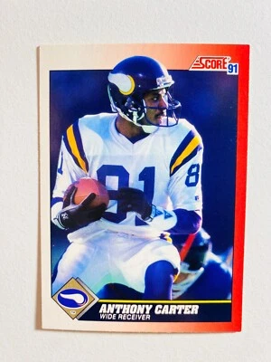 1991 SCORE #182 ANTHONY CARTER NM-MT NFL FOOTBALL CARD - Image 1 of 2