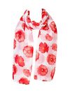 Poppy Print Floral Ladies Fashion Maxi Scarf Wrap Sarong Long Soft Warm