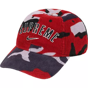 Supreme Nike Arc Corduroy 6 Panel Red Camo Fast Free Shipping! Adjustable Size - Picture 1 of 2