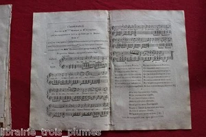 ✒ ca.1807 Partition gravée - L'échallier LEMOINE PHILIPPON L'espérance - Imagen 1 de 1