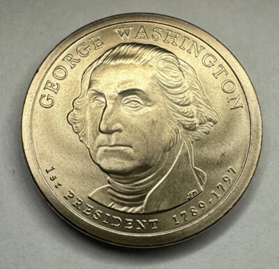 2007-P George Washington Presidential $1 Dollar Coin from US Mint Satin Set UNC - Image 1 of 4