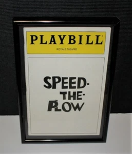 Revista del programa de teatro real enmarcada ""Speed the Plow"" PLAYBILL 1988 ""Speed the Plow - Imagen 1 de 4