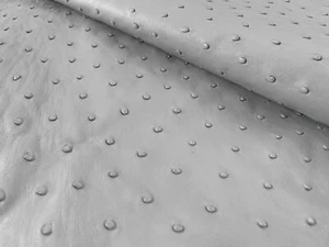 Ostrich Leather Hide, Cloud Gray Color CF - Picture 1 of 3