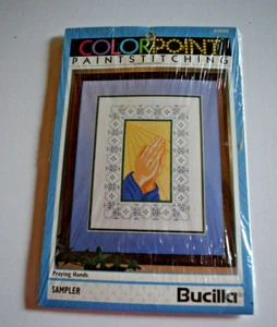 SEALED Bucilla ColorPoint Paint Stitching Sampler - Praying Hands - #63653 - Picture 1 of 3